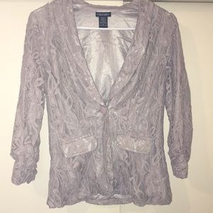 Tanish cream colored lace blazer